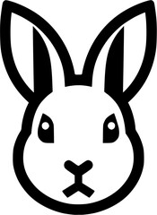 This flat vector rabbit icon is ideal for rabbit-themed events like Easter or pet expos. Its minimalist black and white design captures the rabbit's charm and energy, perfect for event branding.