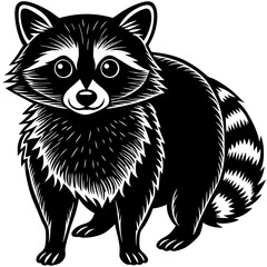 Obraz premium vector illustration of a racoon 