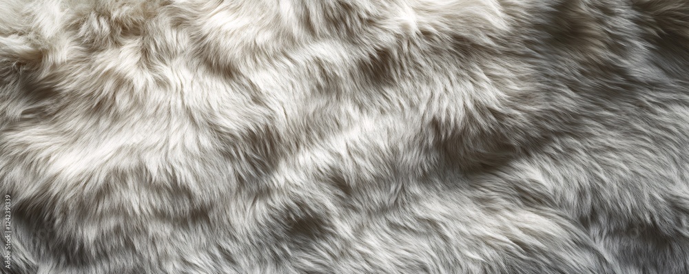 Aufkleber Using white fur texture as a background to convey softness and warmth