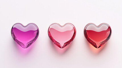 Fototapeta premium Valentine's Day valentine heart background romantic ideas decorations gifts crafts background wallpaper backdrop isolated white background