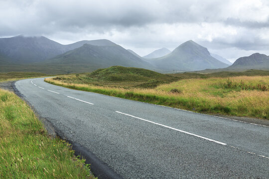 A road in the Scottish highlands.