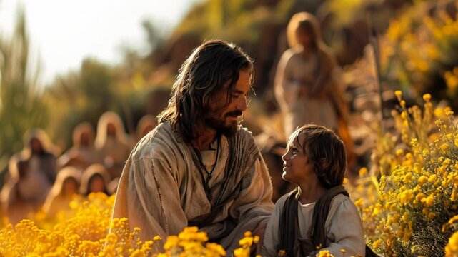 Jesus among children	
