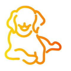 dog Line Gradient Icon