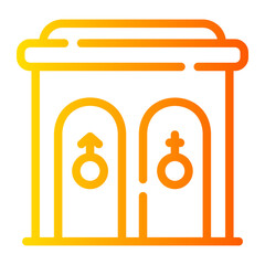 toilet Line Gradient Icon
