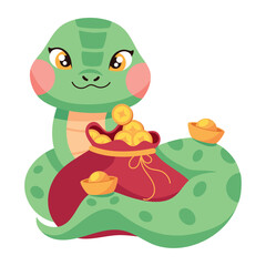 Chinese Wealth Snake Icon