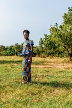 African teenager girl full length portrait