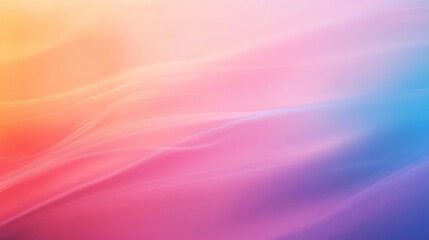 Obraz premium Soft Pastel Gradient Background with Gentle Waves Transitioning from Warm Orange to Cool Blue, Ideal for Modern Design Projects and Artistic Creations