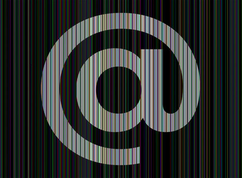 Glitch Style Linear Pattern At Symbol