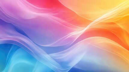 Abstract Background with Flowing Waves in Warm and Cool Colors, Featuring Soft Gradients and a Dreamy, Ethereal Atmosphere, Perfect for Artistic and Creative Projects