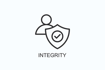 Integrity Icon Or Logo Isolated Illustration
