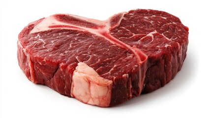 Obraz premium Heart-Shaped Raw Beef Steak Perfect for Romantic Dinners, Barbecues, and Culinary Creations for Meat Lovers and Special Occasions