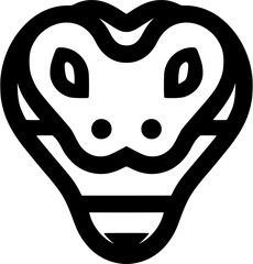 This flat vector snake icon is a sleek and striking design, perfect for events related to snakes, such as wildlife exhibitions, cultural festivals, or Year of the Snake celebrations.