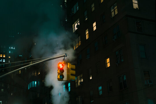 Red light at night