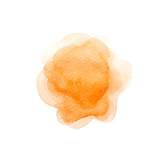 a orange isolated on white. orange watercolor