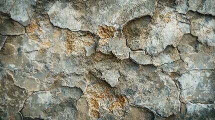 Obraz premium Cracked and Weathered Concrete Texture Offering a Rustic Background for Design Projects, Illustrations, and Artistic Endeavors in Various Contexts