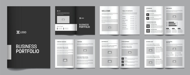 Company brochure template layout design minimal portfolio template  layout design	