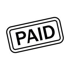 paid stamp sign symbol vector icon