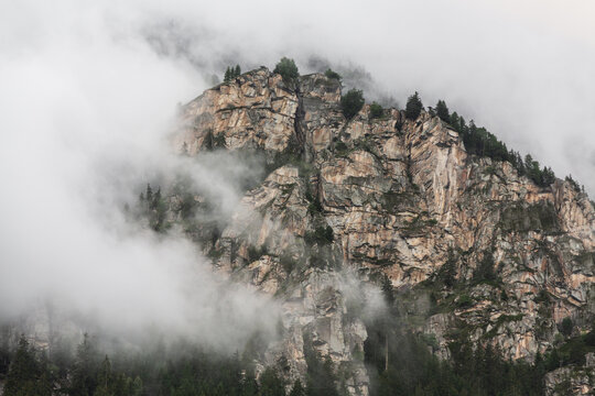 Swiss Alps above Brig. Switzerland.