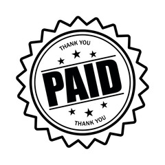 paid stamp sign symbol vector icon