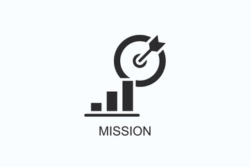 Mission Icon Or Logo Isolated Illustration