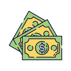 Paper Money, Stacked banknotes, symbolizing liquid assets.