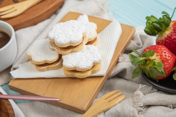 Little sugar powdered alfajores peruvian argentinian sweet food desserts gourmet