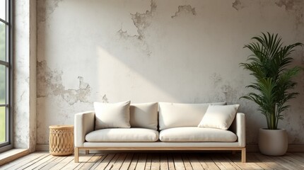 Minimalist Rustic Living Space