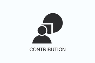 Contribution Icon Or Logo Isolated Illustration