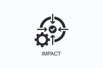 Obraz premium Impact Icon Or Logo Isolated Illustration