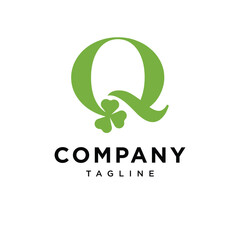 Letter Q Clover Leaf Logo Icon Vector