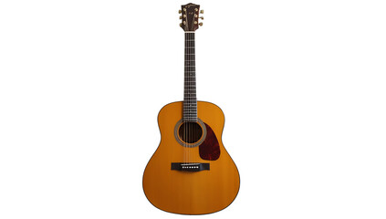 Naklejka premium Classic Acoustic Guitar on Transparent Background 