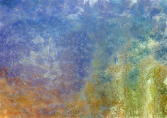Colorful gradient background with color transitions. Colorful gradient background Chalk illustration gives an impressionist style to the painting.