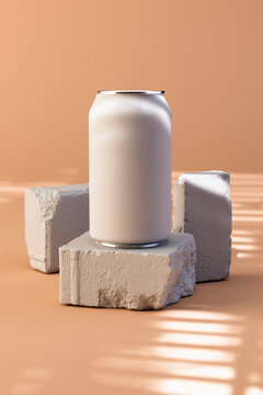 Blank drink can mockup