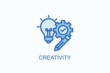 Obraz premium Creativity Icon Or Logo Isolated Illustration