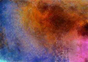 Colorful gradient background with color transitions. Colorful gradient background Chalk illustration gives an impressionist style to the painting.