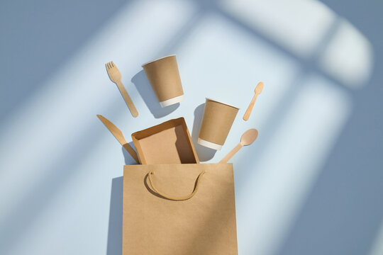 Sustainable Packaging with Biodegradable Cups, Cutlery, and Paper