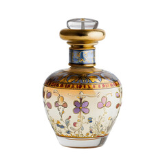A bottle of perfume with a glass top

