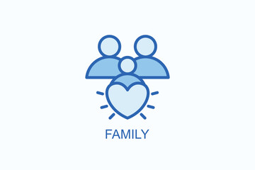 Family Icon Or Logo Isolated Illustration