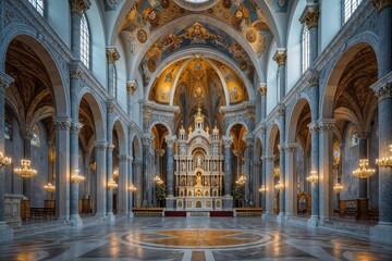Obraz premium Sacred Art Marvels Architectural Wonders of Chiesa del Redentore in Milan