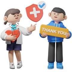 Patient Thanking Doctor for Service