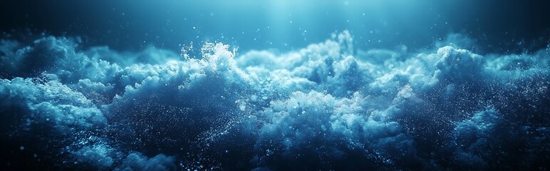 Dive into the depths of a blue grainy gradient background with noise texture that subtly transitions into darker tones, ideal for dramatic posters or sophisticated banner designs.