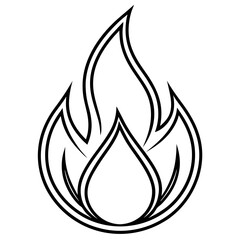 fire icon with white background