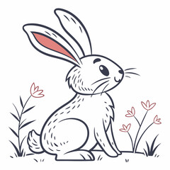 rabbit icon with white background