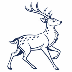 deer icon with white background