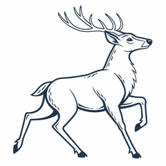 deer icon with white background