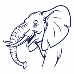 elephant icon with white background