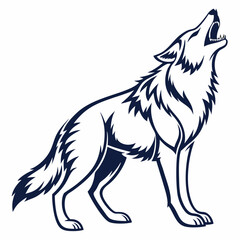 wolf icon with white background