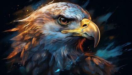 Eagle on a black background
