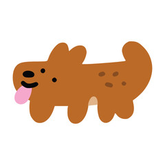 Brown dog with children style