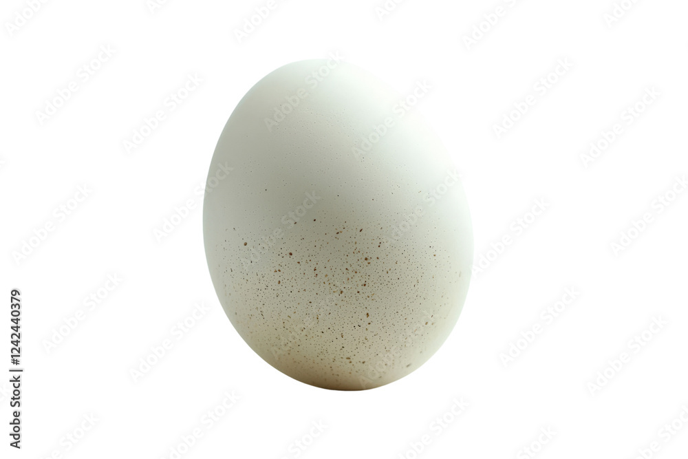 Wall mural Single white egg isolate on transparent background, PNG file